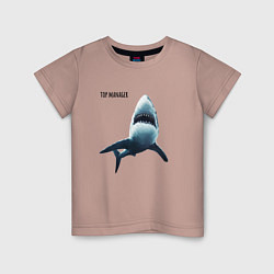 Детская футболка Акула - топ менеджер