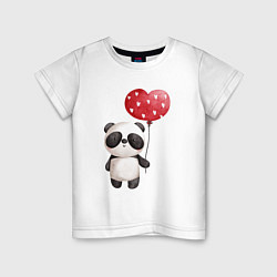 Детская футболка Панда с шариком в виде сердца