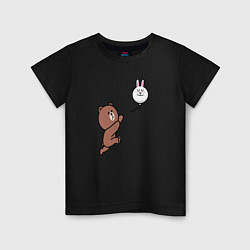 Детская футболка Погоня за шариком-зайцем