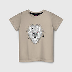 Детская футболка Эскиз головы льва