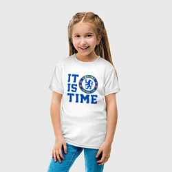 Футболка хлопковая детская It is Chelsea time Челси, цвет: белый — фото 2