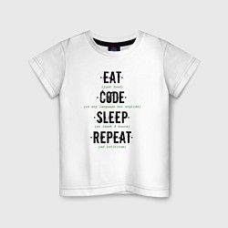 Детская футболка EAT CODE SLEEP REPEAT