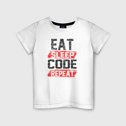 Детская футболка EAT SLEEP CODE REPEAT