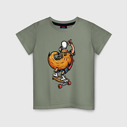 Детская футболка Крутой хипстер на скейтборде