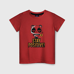 Детская футболка Панда позитив