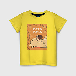 Детская футболка Котик с клубком ниток