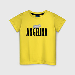 Футболка хлопковая детская Unreal Angelina, цвет: желтый