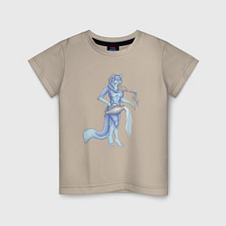 Детская футболка Водолей, лиса фурри