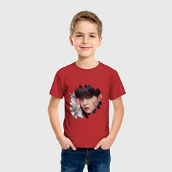 Футболка хлопковая детская Agust D SUGA BTS, цвет: красный — фото 2