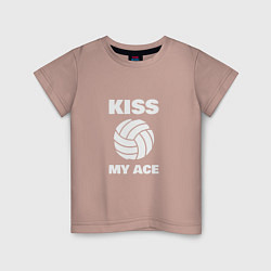 Футболка хлопковая детская Kiss - My Ace, цвет: пыльно-розовый