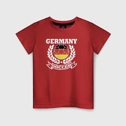 Футболка хлопковая детская Футбол Германия, цвет: красный