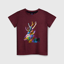 Детская футболка Цветной олень Colored Deer