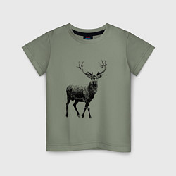 Детская футболка Черный олень Black Deer