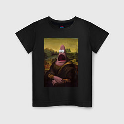 Детская футболка Патрик Губка Боб Мона Лиза