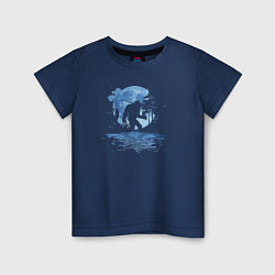 Детская футболка Бигфут после рыбалки