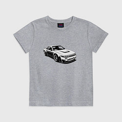 Футболка хлопковая детская Nissan Silvia S13 RB, цвет: меланж