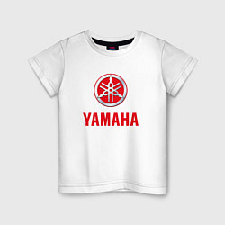 Футболка хлопковая детская Yamaha Логотип Ямаха, цвет: белый