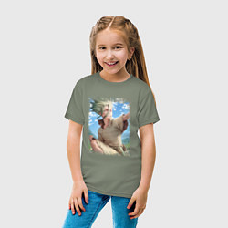 Футболка хлопковая детская Радостный Сэнку, цвет: авокадо — фото 2