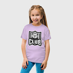 Футболка хлопковая детская Volleyball Club, цвет: лаванда — фото 2