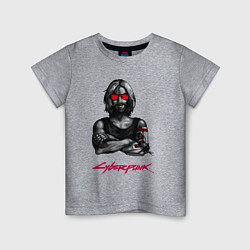 Детская футболка Джонни в красных очках Cyberpunk 2077