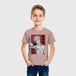 Футболка хлопковая детская Бессмертный Бан, цвет: пыльно-розовый — фото 2