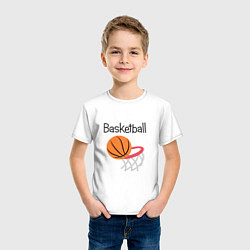 Футболка хлопковая детская Game Basketball, цвет: белый — фото 2