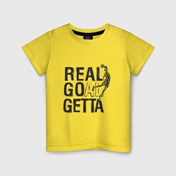 Футболка хлопковая детская Real Goal Getta, цвет: желтый