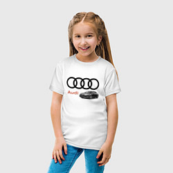 Футболка хлопковая детская Audi Prestige, цвет: белый — фото 2