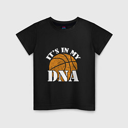 Футболка хлопковая детская ДНК Баскетбол, цвет: черный