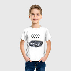 Футболка хлопковая детская Audi Concept, цвет: белый — фото 2
