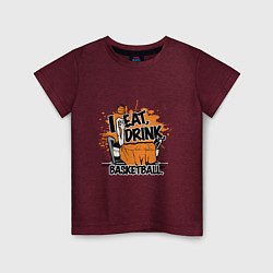 Детская футболка Eat - Basketball
