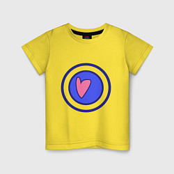 Детская футболка Сердце в круге с обводкой