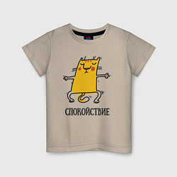 Детская футболка Спокойствие Спокойный кот