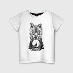 Детская футболка Wolf Night adventure