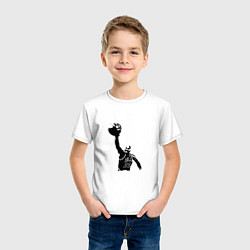 Футболка хлопковая детская Jordan - Dunk, цвет: белый — фото 2