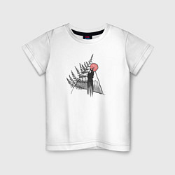 Детская футболка Ведьма, Папоротник и Луна