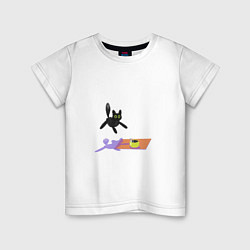 Детская футболка Летающий кот Кот и мышь