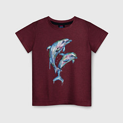 Детская футболка Dolphins Watercolour
