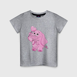 Детская футболка Розовый слонёнок