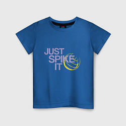 Футболка хлопковая детская Just Spike It, цвет: синий