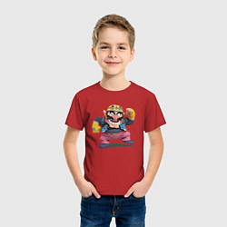 Футболка хлопковая детская Wario Super Mario, цвет: красный — фото 2