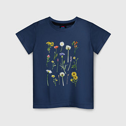 Детская футболка Акварельная иллюстрация полевых цветов