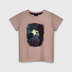 Детская футболка Девочка Альпинист и Медведь