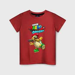 Футболка хлопковая детская Super Odyssey Hero turtle Koopa Troopa, цвет: красный