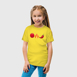 Футболка хлопковая детская Emoji RHCP, цвет: желтый — фото 2