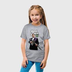 Футболка хлопковая детская GTA 5 Mafia, цвет: меланж — фото 2