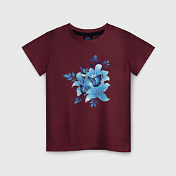 Детская футболка Синие цветы blue flowers