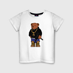 Детская футболка Gangsta bear Крутой мишка