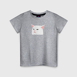 Детская футболка Белый кот из мема