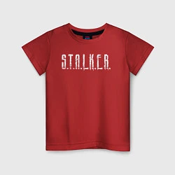 Футболка хлопковая детская S T A L K E R - Logo, цвет: красный